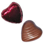 Burgundy Foil Chocolate Hearts (1kg)