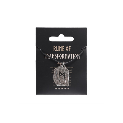 Rune of Transformation Viking Cord Necklace