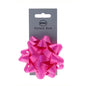 Bright pink gift bow with glossy finish on retail packaging labeled Galaxy Bow.