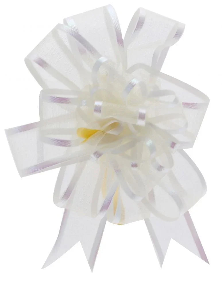 Ivory Organza Pull Bow 25mm