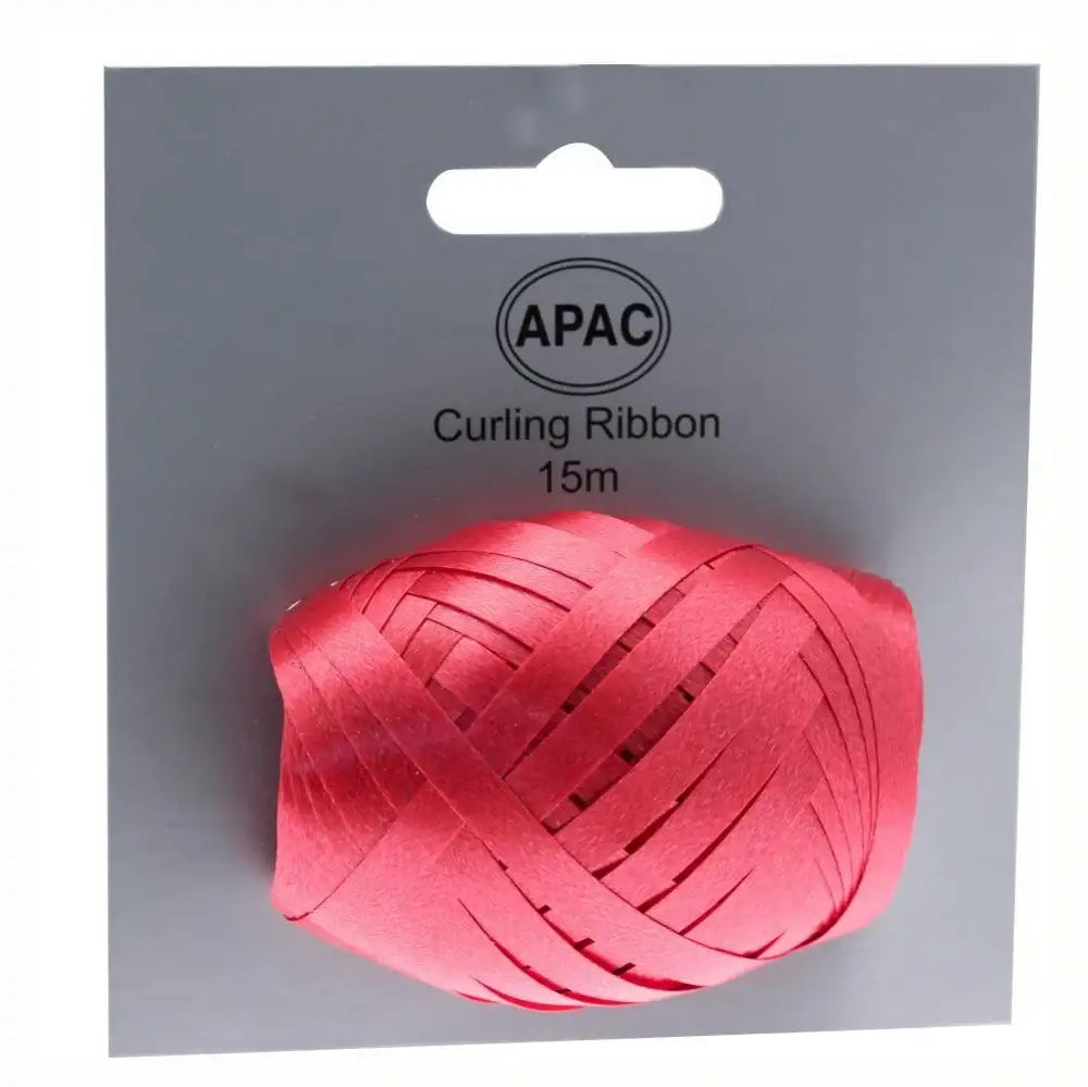Red curling ribbon 15m for gift wrapping and party decor, APAC brand packaging