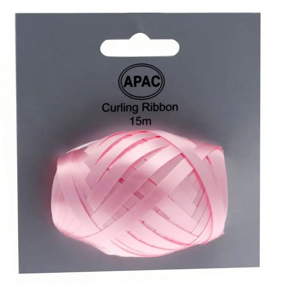 Pink curling ribbon 15m for gift wrapping and party decor, APAC brand packaging