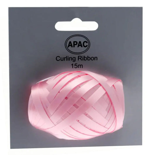 Pink curling ribbon 15m for gift wrapping and party decor, APAC brand packaging