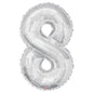Silver Foil Balloon - Age 8