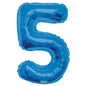 Royal Blue Foil Balloon - Age 5