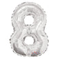 Silver Number 8 Balloon (14 inch)