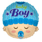 Baby Boy Foil Balloon (face)