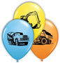Construction Trucks Latex Balloons 25pk
