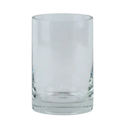 Clear glass tumbler for home décor or gifting, perfect for everyday use or special occasions.