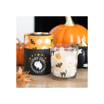 Sweet and Spooky Candy Corn Candle