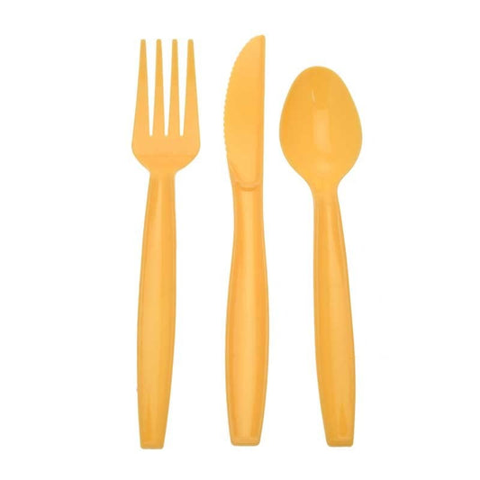 Yellow Assorted Cutlery 18 Piece