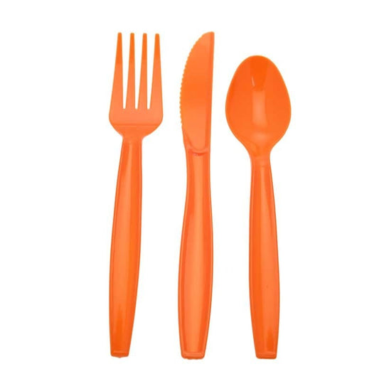 Orange Assorted Cutlery 18 Piece