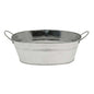 Galvanized metal tub with handles for home décor, gifts, or storage