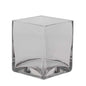 Clear glass square vase for home décor and gift arrangements