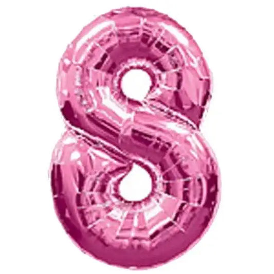 Big Number Balloon - 8 - Pink