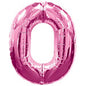 Big Number Balloon - 0 - Pink