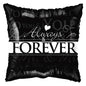 Always and Forever Black and White Balloon