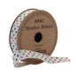 17mm Dots Red  Lilac and Navy Ribbon