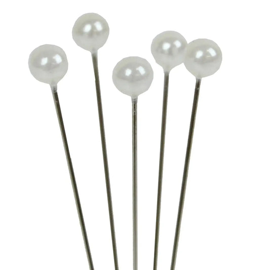 White 7cm Pearl Headed Pins