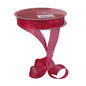 Burgundy Woven Edge Organza 15mm