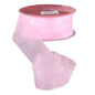 Baby Pink Woven Edge Organza 38mm