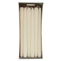 White taper candles in box, perfect for home décor and celebrations