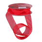 Red Woven Edge Organza 25mm