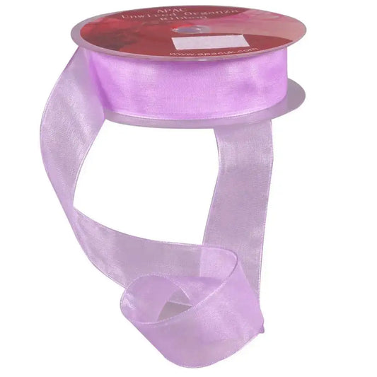 Lilac Woven Edge Organza 25mm