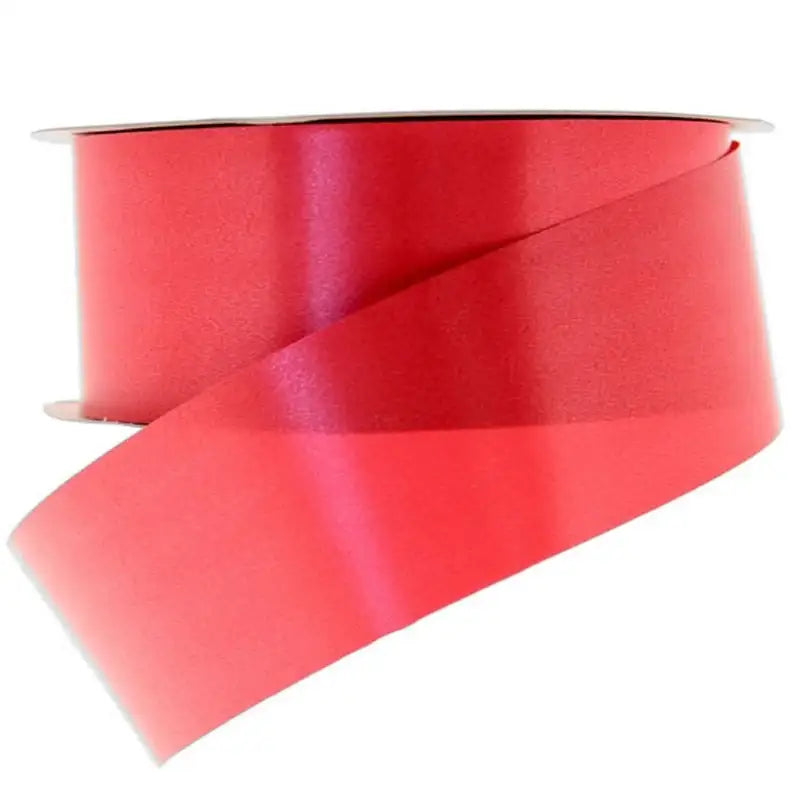 Red satin ribbon for gift wrapping and home décor, perfect for celebrations and special occasions
