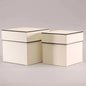 Cream Square Hat Boxes Set of 2