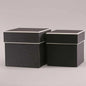 Black Square Hat Boxes Set of 2