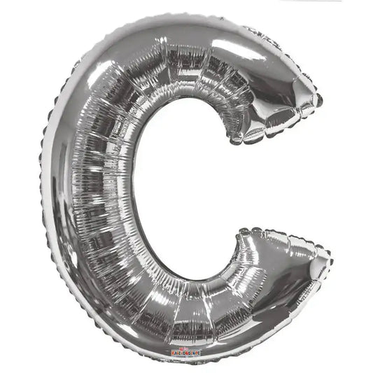 34  Inch Silver Letter C Balloon