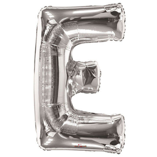 34&quot; Silver Letter E Balloon