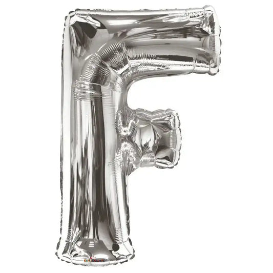 34  Inch Silver Letter F Balloon