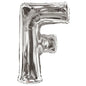 34" Silver Letter F Balloon