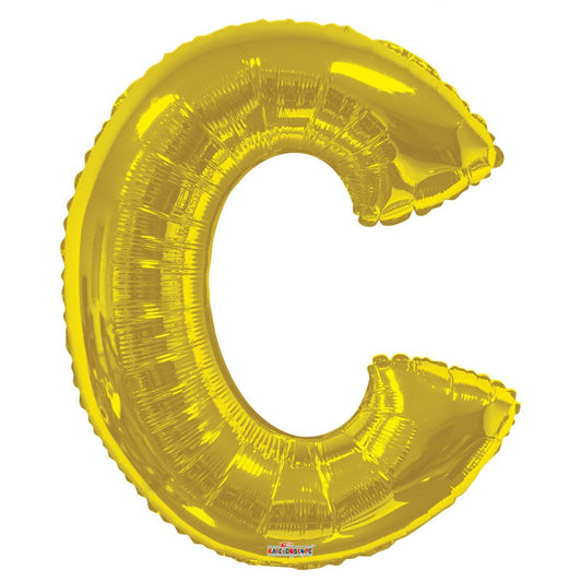 34&quot; Gold Letter C Balloon