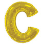 34&quot; Gold Letter C Balloon