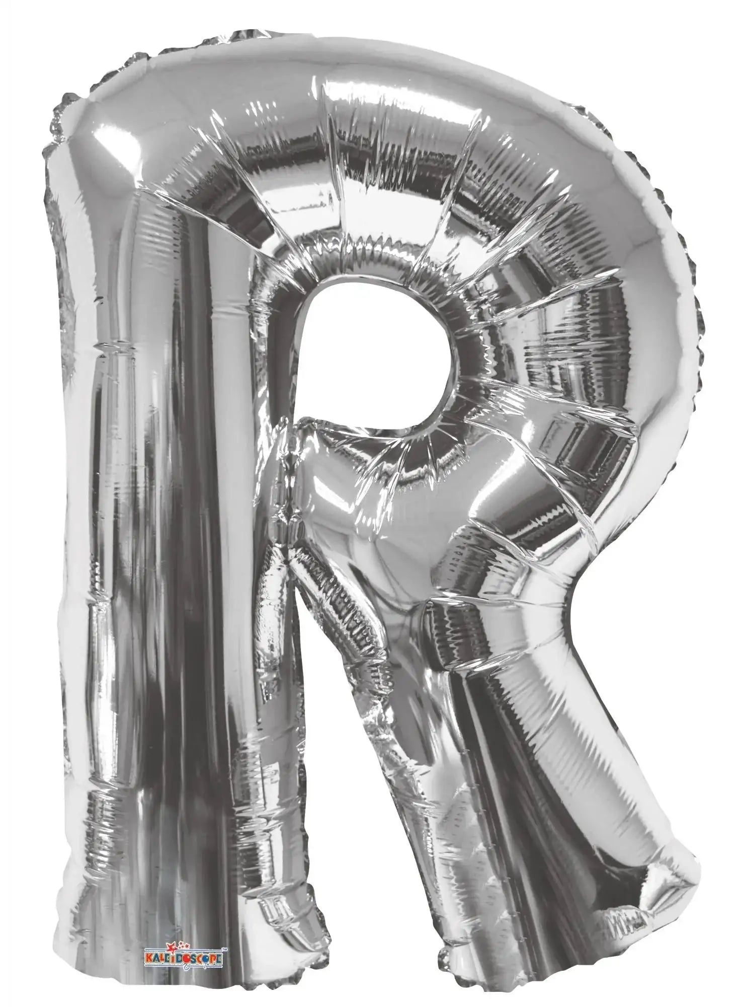 Silver letter R foil balloon for party decorations or celebrations