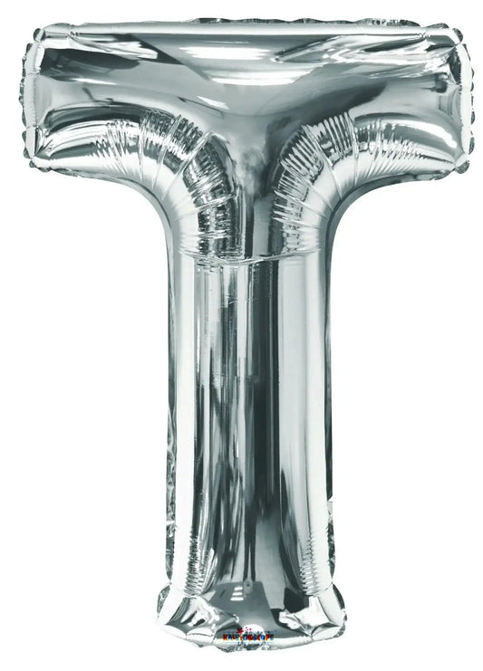 34  Inch  Letter Balloon - T - Silver