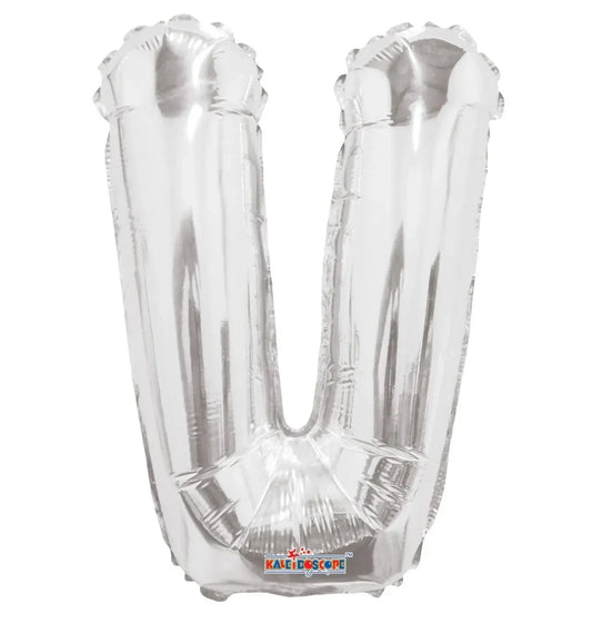 34  Inch  Letter Balloon - V - Silver