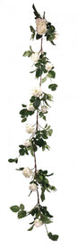 Luxury White Rose Garland 1.8m