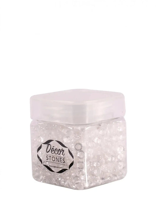 120 Gram Jar of Clear Plastic Beads