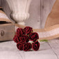 Bunch of 8 Burgundy Foam Tea Rose Bud