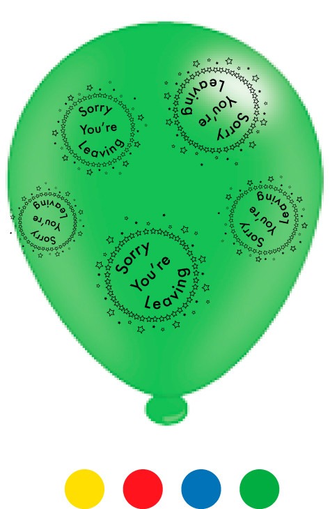 Sorry You&#039;re Leaving Latex Balloons (8 Pack)