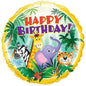 Happy Birthday Jungle &amp; Friends Foil Balloon