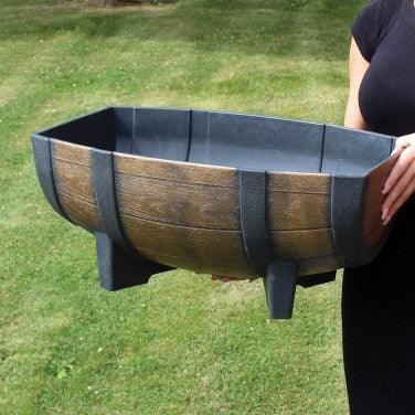 Medium Wooden Barrel Effect Trough