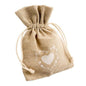 Large Heart Hessian Favour Bag