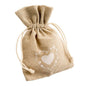 Large Heart Hessian Favour Bag