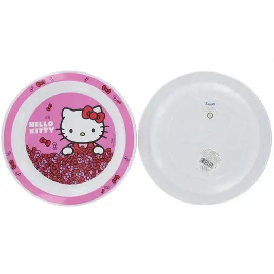 Hello Kitty Bows design 9 childrens melamine plate
