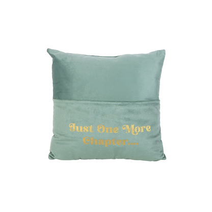 Just One More Chapter Cushion with Book Pocket